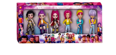 Set de 6, Kpop Devil Hunter Rumi Zoe Mira, collection de personnages bibelots de bureau cadeau du nouvel an pour enfants