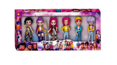 Set de 6, Kpop Devil Hunter Rumi Zoe Mira, collection de personnages bibelots de bureau cadeau du nouvel an pour enfants