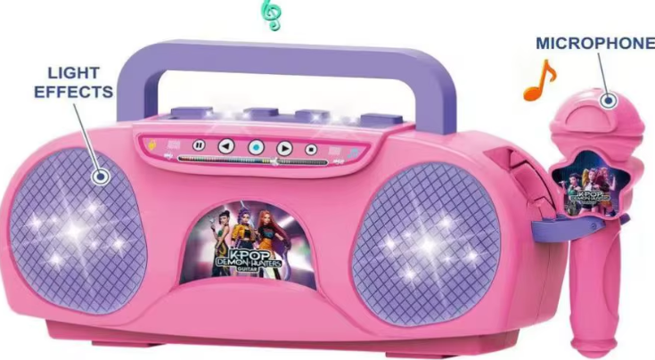 Kpop Demon Music Microphone Jouet pour enfants avec microphone léger Peut jouer des chansons Jouet Cadeaux d'Halloween et de Noël pour les enfants