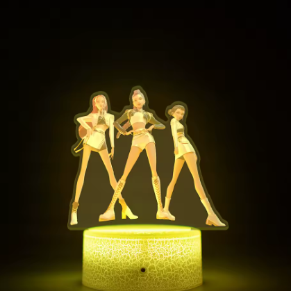 K-POP chasseurs de démons Kawaii Zoe Mira Rumi Saja garçons Superstar lumière monochrome télécommande 16 couleurs lumière veilleuse