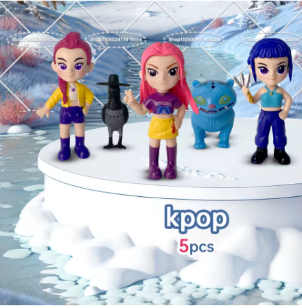 Set de 6, Kpop Devil Hunter Rumi Zoe Mira, collection de personnages bibelots de bureau cadeau du nouvel an pour enfants