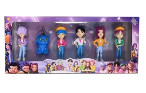 Set de 6, Kpop Devil Hunter Rumi Zoe Mira, collection de personnages bibelots de bureau cadeau du nouvel an pour enfants