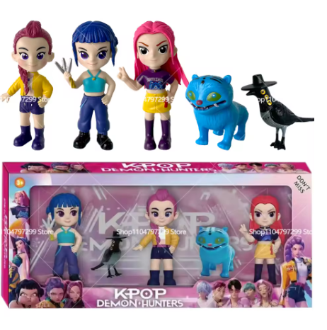 Set de 6, Kpop Devil Hunter Rumi Zoe Mira, collection de personnages bibelots de bureau cadeau du nouvel an pour enfants