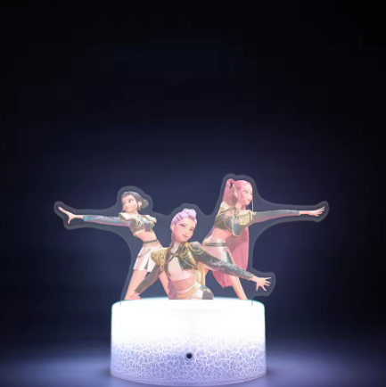 K-POP chasseurs de démons Kawaii Zoe Mira Rumi Saja garçons Superstar lumière monochrome télécommande 16 couleurs lumière veilleuse