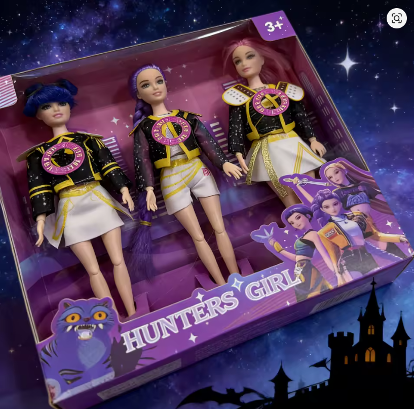 Lot de 3 Poupees Demon Hunters avec Music, neuf dans leur boite. Longueur 30cm